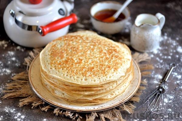 Блинчики с манкой на молоке рецепт с фото пошагово с дырочками